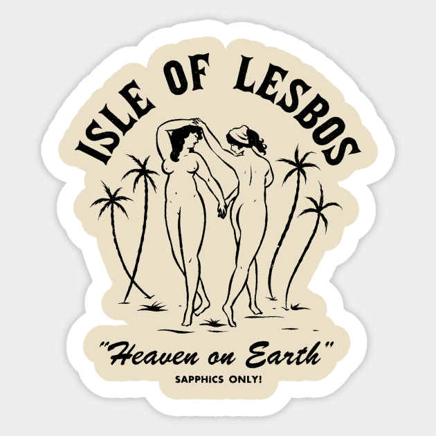 Isle of Lesbos Sticker by jenifer_prince